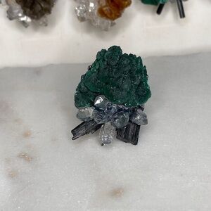 Green Malachite-Style Crystal Cluster Ring